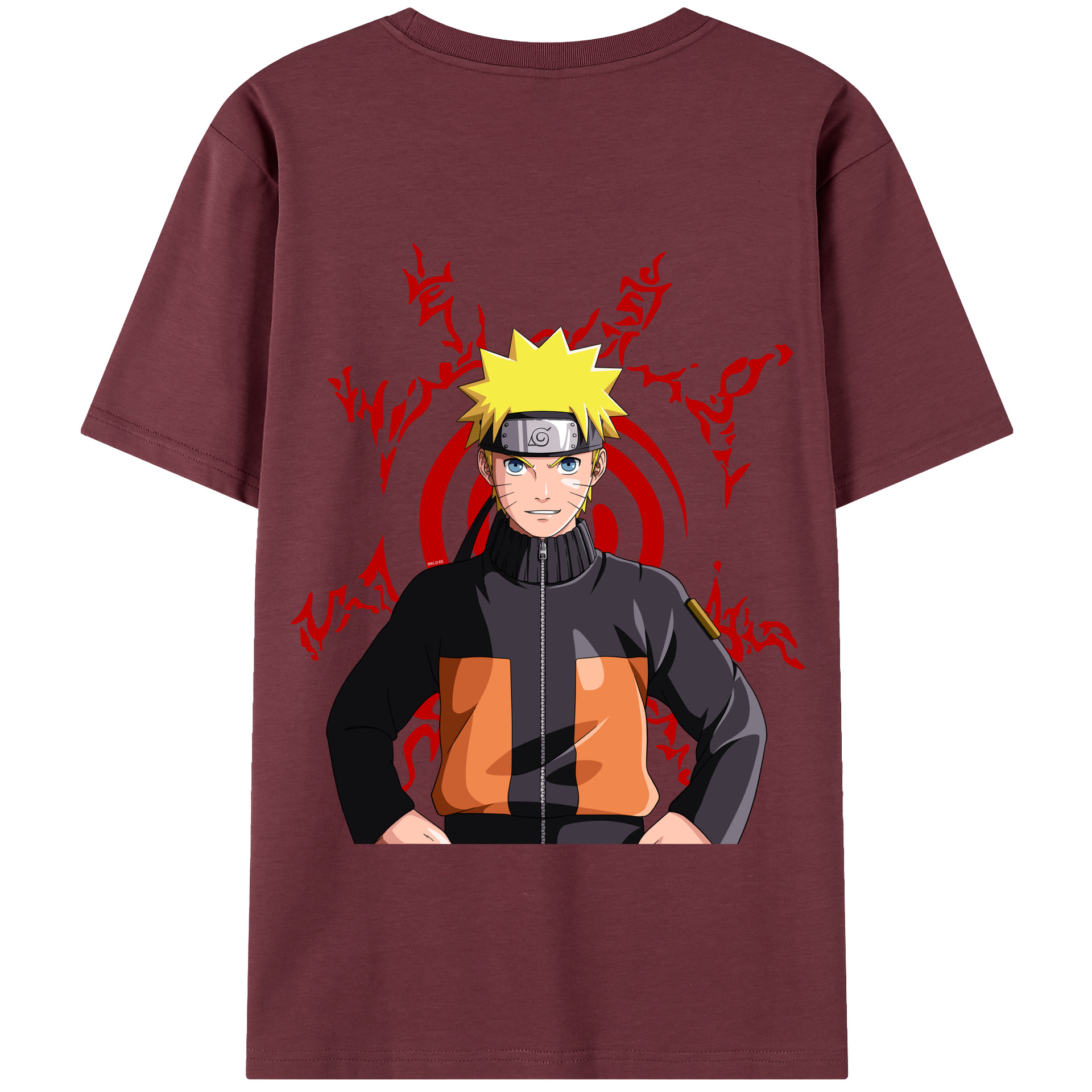 （画像用） NARUTO -ナルト- うずまき ナルト Uzumaki Naruto 綿100％半袖Tシャツ（背面プリント）